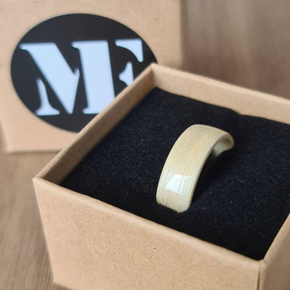 Ash hand made bent wood ring