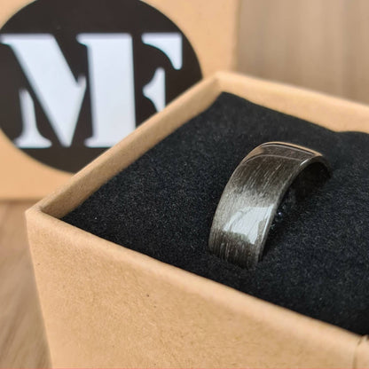 Grey tulipwood hand made bent wood ring