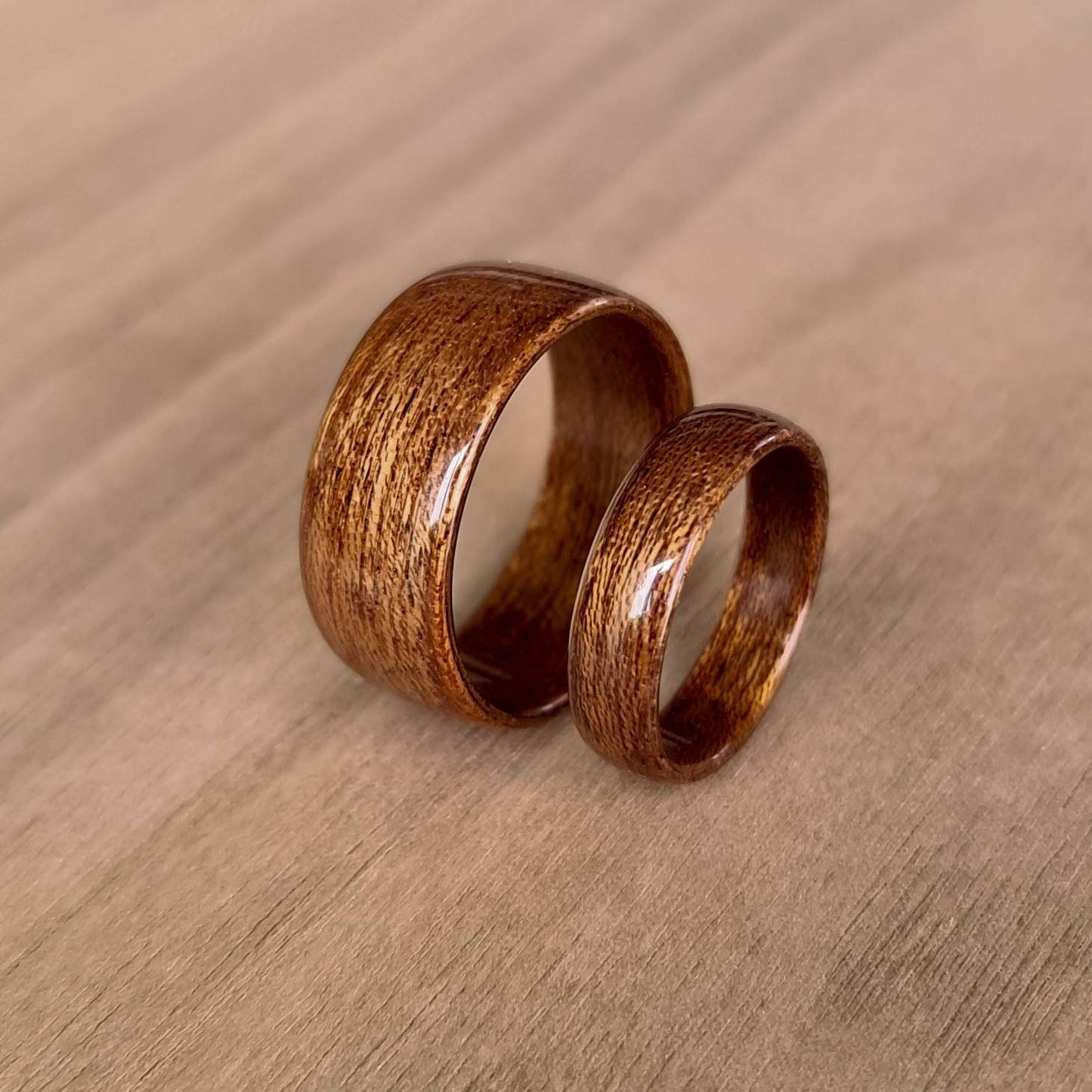 Sapele hand made bent wood ring