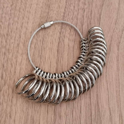 Uk ring sizer A to Z - With 5 Pound off voucher - Metal ring finger sizer