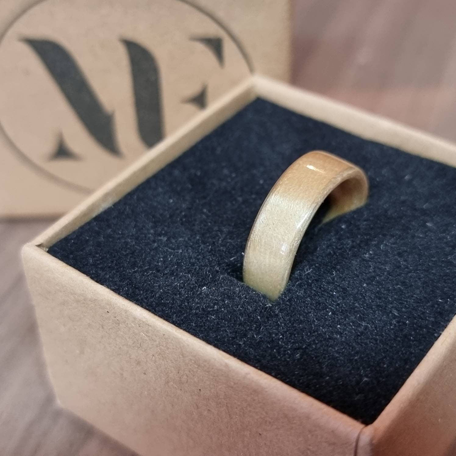 Willow hand made bent wood ring