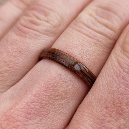 Rosewood ring - Hand made bent wood ring - Wooden wedding band - Engagement ring - Natural jewellery