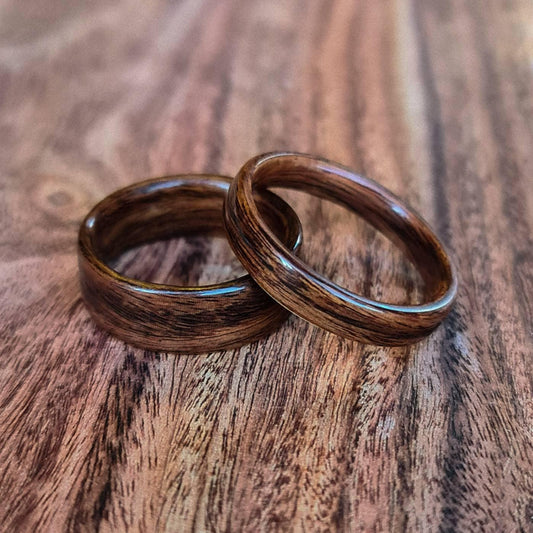 Rosewood hand made bent wood ring