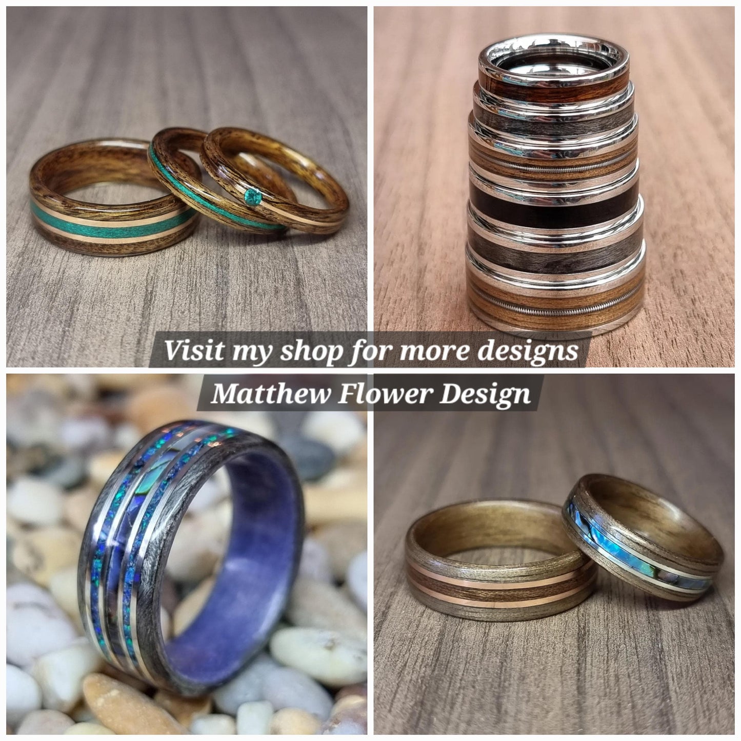 Stainless steel, walnut and sapele ring - Hand made bent wood ring - Alternative wooden wedding band - Custom engagement ring - Anniversary