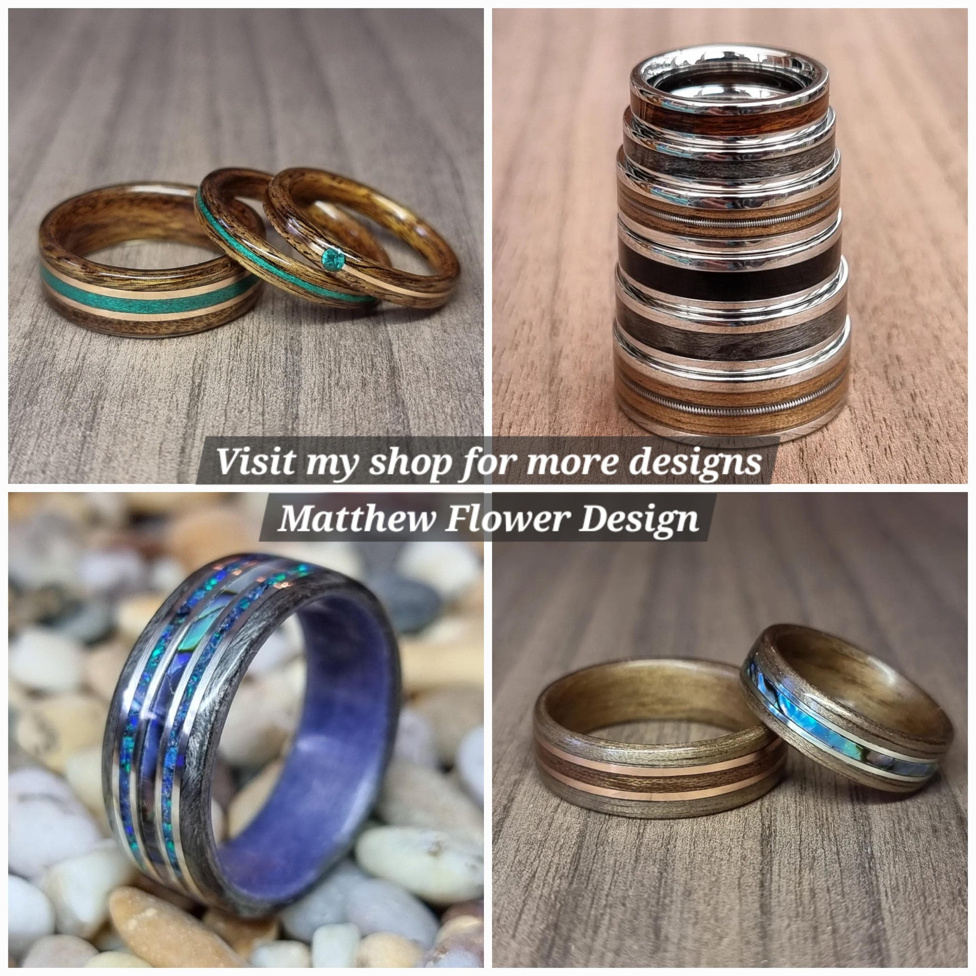 Stainless steel, walnut and sapele ring - Hand made bent wood ring - Alternative wooden wedding band - Custom engagement ring - Anniversary