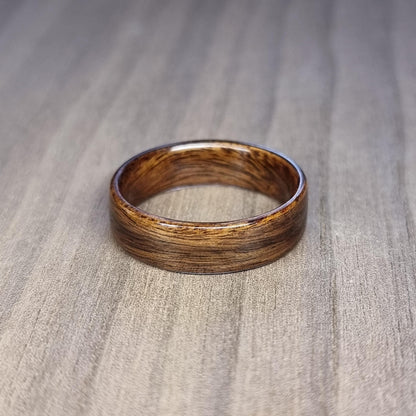 Rosewood ring - Hand made bent wood ring - Wooden wedding band - Engagement ring - Natural jewellery