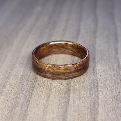 Rosewood hand made bent wood ring