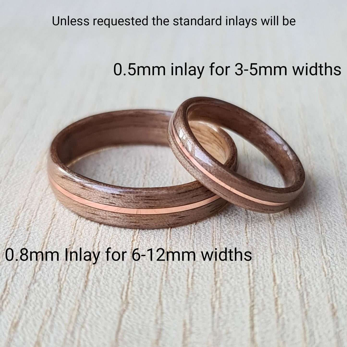 Custom wood metal & gemstone hand made bent wood ring