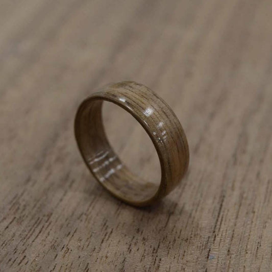 Walnut hand made bent wood ring