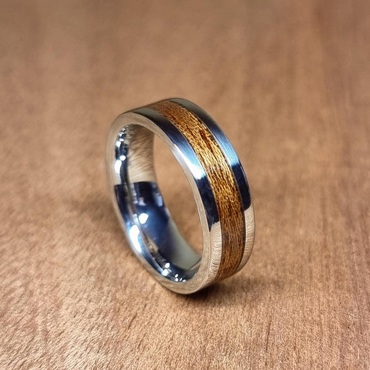 Stainless steel and Sapele ring