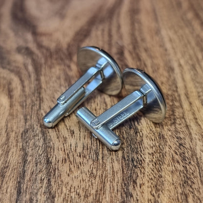 Wood & Stainless steel cufflinks