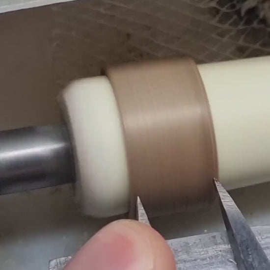 Rosewood and brass ring - Hand made bent wood ring - Wooden wedding band - Engagement ring -  Natural jewellery